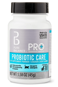 Pure Balance Pro+ Veterinarian Formulated Probiotic Care for Cats, Chicken Liver Flavor, 30 Servings