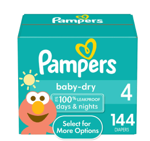 Pampers Baby Dry Baby Diapers Size 4, 144 Count
