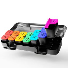 Weekly Pill Organizer 2 times a day 7 detachable containers