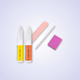 SheSlay 3-in-1 Nail Prep Kit – File, Buffer & Cuticle Stick + 3ml Nail Glue + 3ml Glue Remover