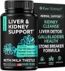 Liver Cleanse Detox Repair Milk Thistle Dandelion Root Choline Artichoke Extract for Liver Health Gallbladder Cleanse & Kidney Support Supplement with