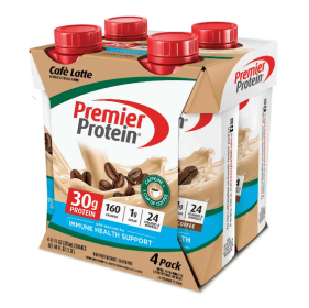 Premier Protein Shake;  CafÃ© Latte;  30g Protein;  11 fl oz;  4 Ct
