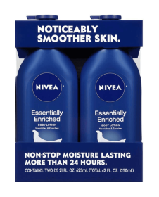 NIVEA Essentially Enriched Body Lotion, 21 oz., 2 pk.