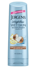 Jergens Wet Skin Body Moisturizer for Dry Skin, In-Shower Body Lotion, Coconut, 10 oz