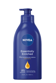NIVEA Essentially Enriched Body Lotion for Dry Skin, 33.8 Fl Oz Pump Bottle