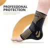 COPPER Ankle Brace Compression Support Sleeve for Injury Recovery, Joint Pain. Plantar Fasciitis Foot Socks with Arch Support, Eases Swelling