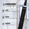 ZJ288-Black-MOCEMTRY 3 Cleaning Modes; Waterproof Electric Toothbrush (Black)