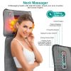 Full Body Electric Massage Mat with Heat Vibration Massage Pad Cushion Back Massage Mattress Chair Pad with Neck Massage Pillow with 10 Vibration Moto