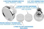 PureAction Water Softener Shower Head Filter for Hard Water Chlorine & Fluoride Filter Filtered Shower Head High Pressure Rain Showerhead 2 Replaceabl