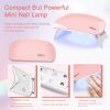 6 PCS Poly Gel Nail Kit with UV Lamp, Nail Brush and Nail Forms Top Base Coat Builder Nails Art Tools