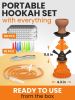 Orange Hookah Set 2 Hose Hookah LilOne 12 inch Orange Mini Hookah Combo Kit