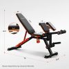 DAV Adjustable Preacher Curl Weight Bench With Leg Extension