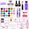 Acrylic Nail Kit with Drill and UV Light, Nail Kit for Beginners with Everything, 24 Glitter Colors Acrylic Powder, 3 Colors Acrylic Powder