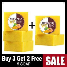 AILKE Turmeric Skin Care, Brightening, Anti Spot, Cleansing, Reduce Acne, With Body Scrub, Lotion, Face Cream, Soap, Toner (Color: Buy 3 Get 2 Free)