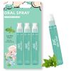 3 Count Mint Breath Spray Mouth Spray Breath Freshener Oral Care for All Ages 0.33OZ (10ML) Cool Mint/Peach Flavor