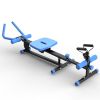 4-in-1 Ab Workout Exercise Equipment Rowing Machine Leg Press Machine Ab Glider Machine Roman Chair Fitness Equipment for Ab Workout Core Strength Tra