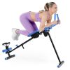 4-in-1 Ab Workout Exercise Equipment Rowing Machine Leg Press Machine Ab Glider Machine Roman Chair Fitness Equipment for Ab Workout Core Strength Tra